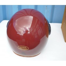 MOTOPŘILBA OTEVŘENÁ S PLEXISKLEM JAWA ORIGINÁL - ČERVENÁ/ZLATÉ PÍSMO